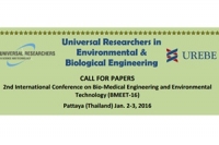2nd International Conference on Bio-Medical Engineering and Environmental
