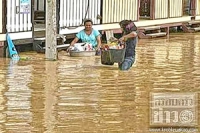 กระบี่ ฝนตกหนักทำน้ำท่วมสูงเกือบ 1 เมตร