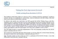 Tasks arising from decision 1/CP.21