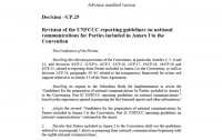 Revision of the UNFCCC reporting guidelines