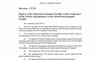Report of the Global Environment Facility