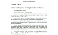 Matters relating to the Standing Committee on Finance