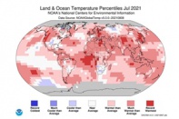 หน่วยงานสหรัฐเผย กรกฎาคม 2021 ทุบสถิติเป็นเดือนที่ร้อนที่สุดในโลก